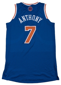 2013-14 Carmelo Anthony Game Used New York Knicks Road Jersey (Steiner)
